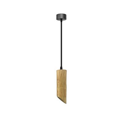 Modern Bamboo Pendant Light Shade With Blue Birds And Cylinder Contemporary Ceiling Light - image 1