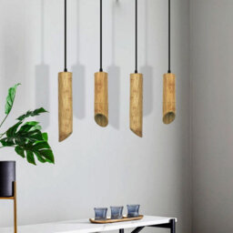 Modern Bamboo Pendant Light Shade With Blue Birds And Cylinder Contemporary Ceiling Light - thumbnail 5