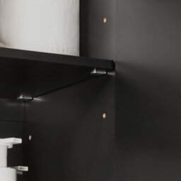 Sobuy Frg231-L-Sch, Bathroom Wall Cupboard Kitchen Wall Cabinet Bathroom Cabinet Mounted Storage Unit With 3 Door,black - thumbnail 9