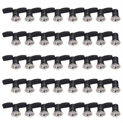 First Choice Lighting Set Of 40 Fire Rated Downlights - Brushed Chrome Fixed Gu10 Recessed - image 1