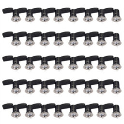 First Choice Lighting Set Of 40 Fire Rated Downlights - Brushed Chrome Fixed Gu10 Recessed - thumbnail 1