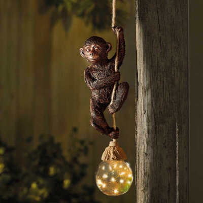 Smart Solar Solar Led Hanging Monkey Garden Light - image 1