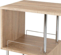 Seconique Charisma Home Drinks Cocktail Bar Table In Sonoma Oak Effect Finish And Chrome - thumbnail 6