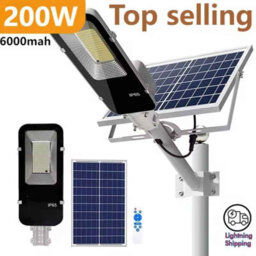 200W Solar Street Light Outdoor Waterproof 380 Led Dusk To Dawn With 6000Mah Battery - thumbnail 2