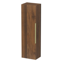 Affine 1200 X 350mm Fluted Wall Mounted Tall Bathroom Cabinet Storage Cupboard Walnut - thumbnail 4