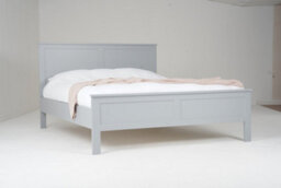 Alba Solid Wooden Bedframe 4Ft Double 5Ft King In Dove Grey Finish Headboard Included - thumbnail 5