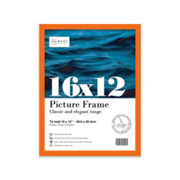 16X12 Orange Picture Frame (40.6 X 30.5Cm) Poster, Photo, Artwork, Gallery Wall Or Print - thumbnail 1