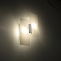 Sollux Lighting Fabiano Glass & Steel Grey 2 Light Classic Wall Light - thumbnail 2