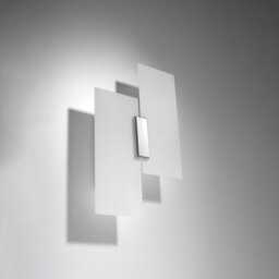 Luminosa Lighting Luminosa Fabiano 2 Light Wall Light White, Chrome, E27