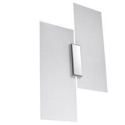Sollux Lighting Fabiano Glass & Steel Grey 2 Light Classic Wall Light - thumbnail 3