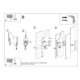 Sollux Lighting Fabiano Glass & Steel Grey 2 Light Classic Wall Light - thumbnail 5