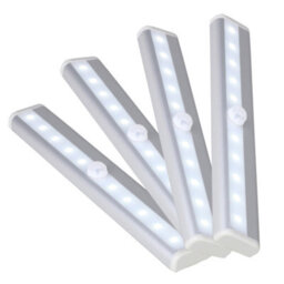 Neel Blue Pack Of 4 Under Cabinet Lighting, Motion Sensor Light Battery Operated Wireless Lighting