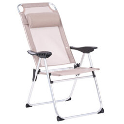Wyld And Coco Summit Beige Folding Garden Chairs Set Of 2 With Adjustable Backrest - thumbnail 6