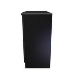 Harrow 3 Door Sideboard In Black Gloss (Ready Assembled) - thumbnail 2