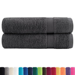 Berkfield Durable Premium Hand Towels Solund 2Pcs Anthracite 50X100Cm 600Gsm
