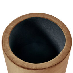 Wyld And Coco Storage Pouffe In Dark Brown Velvet With Pine Wood Base, W37 X D37 X H40Cm - thumbnail 6
