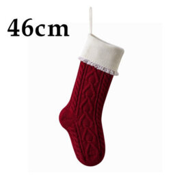Amorly 4Pcs Red White Knitted Christmas Stockings With Ruffled Cuff, Hanging Xmas Stocking Decorations For Fireplace Mantel - thumbnail 5