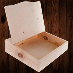 Woodeedoo Wooden Document Letter File Holder Desk Organiser Mail Rack Papers Photos Folders Post Box With Lid 27 X 27.5 X 8 Cm - thumbnail 1