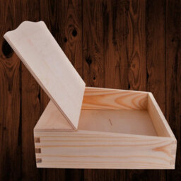 Woodeedoo Wooden Document Letter File Holder Desk Organiser Mail Rack Papers Photos Folders Post Box With Lid 27 X 27.5 X 8 Cm - thumbnail 3