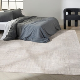 Silver Abstract Modern Easy To Clean Rug For Bedroom & Living Room-239Cm X 300Cm - thumbnail 4