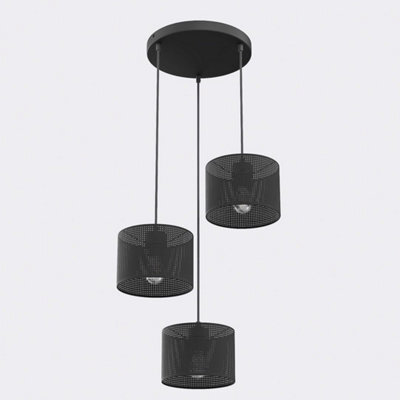 Emibig Lighting Emibig Lux Prem Pendant Lamp 3 X E27 Black - image 1