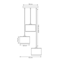 Emibig Lighting Emibig Lux Prem Pendant Lamp 3 X E27 Black - thumbnail 7