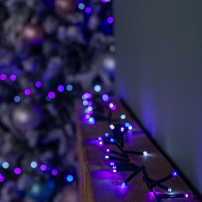 Samuel Alexander 18.7M 750 Led Treebrights Christmas String Lights With Timer In Blue, White & Purple - image 1