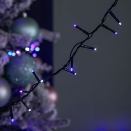 Samuel Alexander 18.7M 750 Led Treebrights Christmas String Lights With Timer In Blue, White & Purple - thumbnail 2