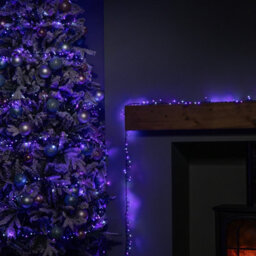 Samuel Alexander 18.7M 750 Led Treebrights Christmas String Lights With Timer In Blue, White & Purple - thumbnail 3