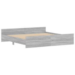 Berkfield Bed Frame With Headboard And Footboard Grey Sonoma 180X200 Cm - thumbnail 3