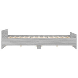 Berkfield Bed Frame With Headboard And Footboard Grey Sonoma 180X200 Cm - thumbnail 5