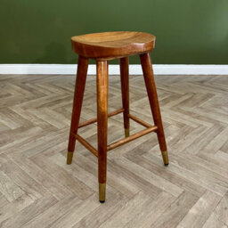 Elm Home And Garden Solid Wooden Kitchen Breakfast Bar Stool 68Cm Dark Oak Finish Fully Assembled Pub Café - thumbnail 5
