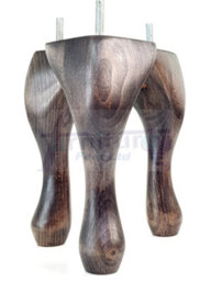 L&F Queen Anne Wooden Legs Black Washed 150mm High Set Of 4 Replacement Furniture Feet Chairs Sofas Footstools M8 (8mm) - thumbnail 6