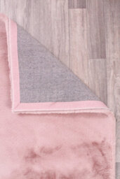 Faux Fur Blush Plain Shaggy Polyester Easy To Clean Rug For Living Room And Bedroom-150Cm X 200Cm - thumbnail 7
