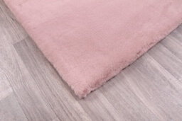 Faux Fur Blush Plain Shaggy Polyester Easy To Clean Rug For Living Room And Bedroom-150Cm X 200Cm - thumbnail 5