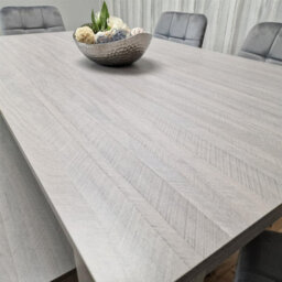 Kosy Koala Dining Table And 4 Chairs With Bench Grey 4  Grey Velvet Chairs Wood Dining Set Furniture - thumbnail 5