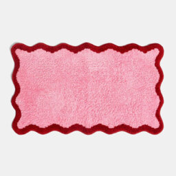 OHS Scallop Edge Tufted Bath Mats Non-Slip Shower Rug