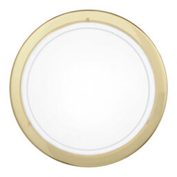 Stylish Wall Flush Ceiling Light With Brass Shade And E27 Bulb - thumbnail 1