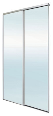Form Blizz Mirrored 2 Door Sliding Wardrobe Door Kit (H)2260mm (W)1200mm