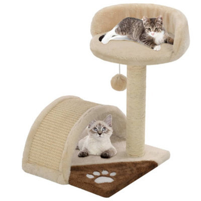 Walplus Cat Tree With Sisal Scratching Post 40 Cm Beige And Brown - image 1