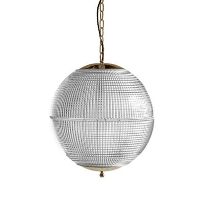 Hollen Globe Polished Brass Glass Large Pendant Light - Se Home - image 1