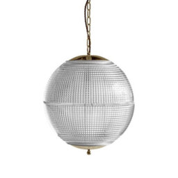 Hollen Globe Polished Brass Glass Large Pendant Light - Se Home - thumbnail 1