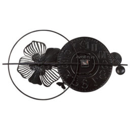 Wyld And Coco Blue Iron Frame Wall Clock 90 X 49 Cm - Black Spade Hands, Arabic Numerals, Modern Rectangular Design - thumbnail 3
