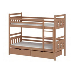 Arte Adas Cinnamon 90 X 190Cm Bunk Bed With Storage - Foam/bonnell Mattresses Included - thumbnail 1