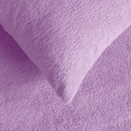 OHS Teddy Fleece Pillowcase Cover Bedding Set 4 X Thermal, 50 X 75Cm -  Lilac - thumbnail 2