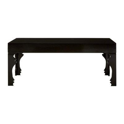 Orsina High Gloss Black Coffee Table, Black Wood Coffee Table, Rectangular Coffee Table, Stylish Coffee Table - image 1
