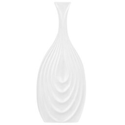 Beliani Decorative Vase Thapsus Ceramic 39 Cm White - thumbnail 1