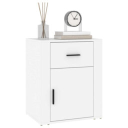 Berkfield Bedside Cabinet White 50X36X60 Cm Engineered Wood - thumbnail 4