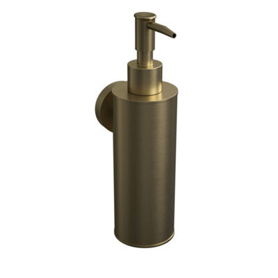 Rothley Satin Brass Round Soap Dispenser - image 1