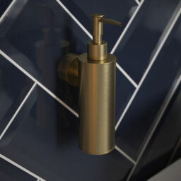 Rothley Satin Brass Round Soap Dispenser - thumbnail 2